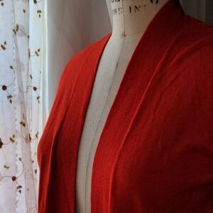 2 SET: Yellow Floral and  Cardigan Sweaters Red Orange